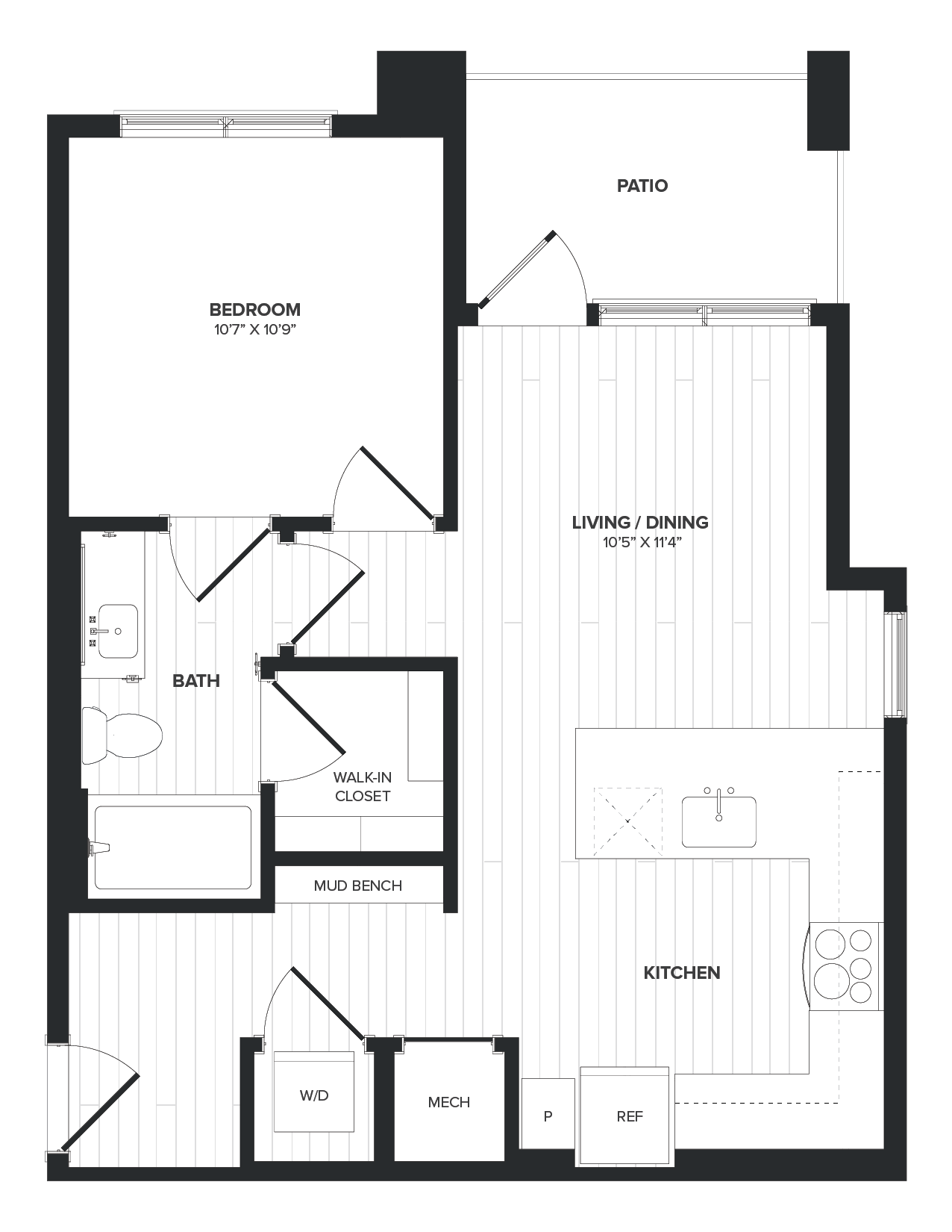 Floor Plan Image of Apartment Apt 10-202